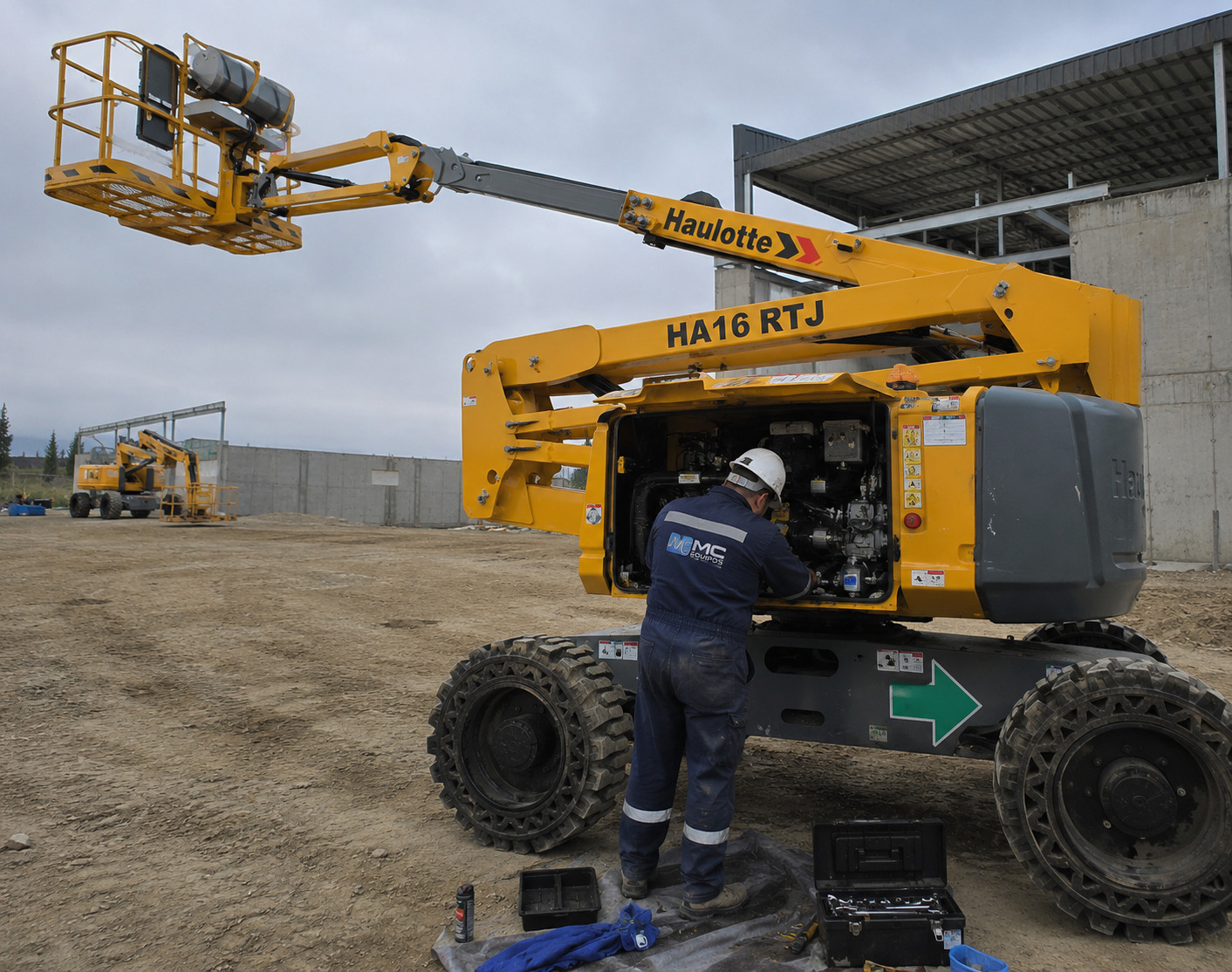 Servicio técnico en terreno de MC Equipos para brazo articulado